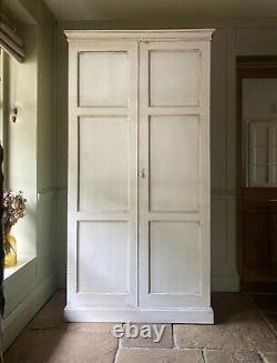 Large Vintage School Postal Sorting Filing Larder Cupboard Painted Cream Hall