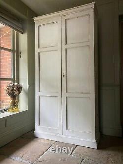 Large Vintage School Postal Sorting Filing Larder Cupboard Painted Cream Hall