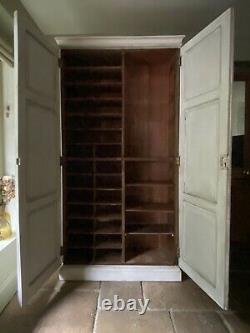 Large Vintage School Postal Sorting Filing Larder Cupboard Painted Cream Hall