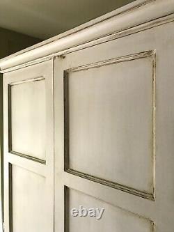 Large Vintage School Postal Sorting Filing Larder Cupboard Painted Cream Hall