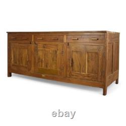 Large Vintage School Teak Science Lab Sideboard Cabinet Kitchen Island
