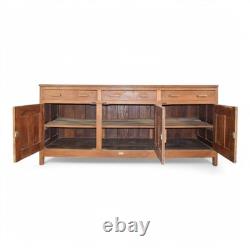 Large Vintage School Teak Science Lab Sideboard Cabinet Kitchen Island