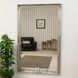 Large Wall Mirror X Silver Vintage Bevelled 5Ft6 X 3Ft6 165.5cm X 105.5cm