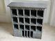 Large Wooden Pigeon Hole Storage Cabinet Vintage Industrial Style Freestanding