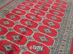 Large huge antique/vintage rug carpet wool pers ian bok-hara 186cm x 279cm