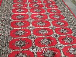 Large huge antique/vintage rug carpet wool pers ian bok-hara 186cm x 279cm
