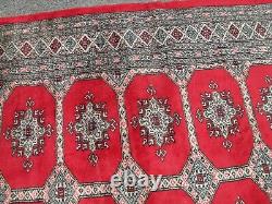 Large huge antique/vintage rug carpet wool pers ian bok-hara 186cm x 279cm