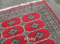 Large huge antique/vintage rug carpet wool pers ian bok-hara 186cm x 279cm