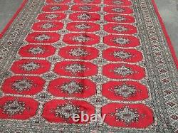 Large huge antique/vintage rug carpet wool pers ian bok-hara 186cm x 279cm