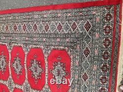 Large huge antique/vintage rug carpet wool pers ian bok-hara 186cm x 279cm