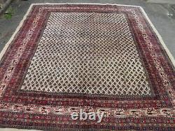Large pers ian vintage rug carpet orien tal wool, royal mir-red 207 x 261 cm
