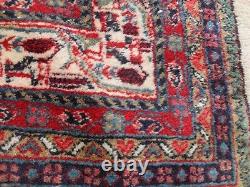 Large pers ian vintage rug carpet orien tal wool, royal mir-red 207 x 261 cm
