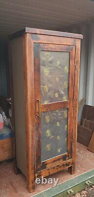 Large vintage oak larder cupboard