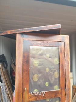 Large vintage oak larder cupboard