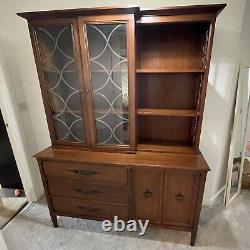 Large wooden dresser display cabinet used