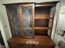 Large wooden dresser display cabinet used