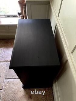 Late C20th Small Painted Black Solid Pine Hall Storage Cupboard Bathroom Cabinet