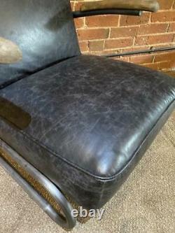 Leather Slab Armchair Industrial / Warehouse Vintage Retro Style RRP £799