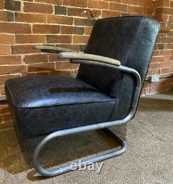 Leather Slab Armchair Industrial / Warehouse Vintage Retro Style RRP £799