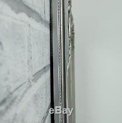 Leon Extra Large Full Length Vintage Wall Leaner Mirror Antique Silver 40 x 64