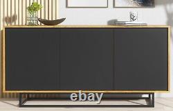 Loft Retro Industrial Sideboard Vintage Oak TV Unit Cabinet Cupboard TV Stand