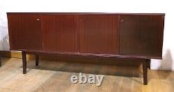 Long mid century Schou Andersen retro vintage Danish 4 door sideboard