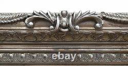 Louis Shabby Chic Vintage Ornate Large French Wall Mirror Silver 118cm x 87cm