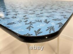 Lovely Blue Floral Formica Dining Table Vintage Retro Kitchen Breakfast 50s