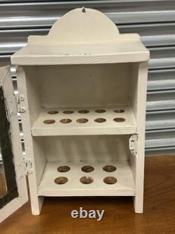 Lovely Traditional Vintage White Painted Egg Storage Display Cabinet