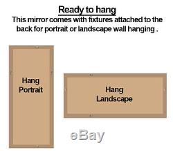 MADRID ORNATE X LARGE FULL LENGTH WALL Hung LEANER MIRROR SILVER 180cm x 89cm