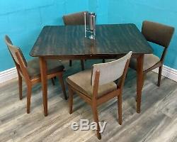 MID Century Vintage Retro Alfred Cox Walnut Dining Table And Matching Chairs