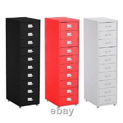 Metal Filing Cabinet Steel Storage Home Office Cupboard 3/4/5/6/8/10 Drawer Unit