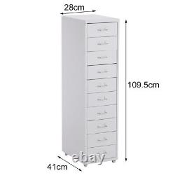 Metal Filing Cabinet Steel Storage Home Office Cupboard 3/4/5/6/8/10 Drawer Unit