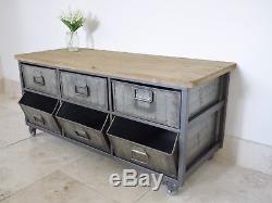 Metal Industrial Retro Style Cabinet Cupboard Sideboard TV Unit Display Cabinet