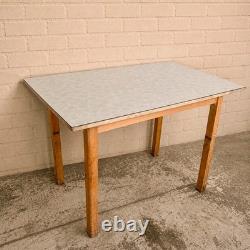 Mid Century Blue Floral Formica Kitchen Table Retro Breakfast Table