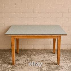 Mid Century Blue Floral Formica Kitchen Table Retro Breakfast Table