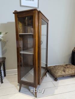 Mid Century Glass Display Retro Gin Cocktail Drinks Cabinet 1960s 70s Pin Leg