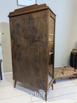 Mid Century Glass Display Retro Gin Cocktail Drinks Cabinet 1960s 70s Pin Leg