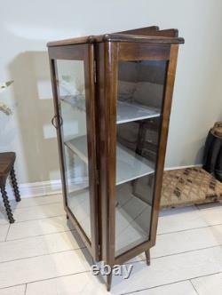 Mid Century Glass Display Retro Gin Cocktail Drinks Cabinet 1960s 70s Pin Leg
