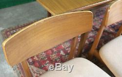 Mid Century Jentique Dining Table & 4 Chairs, Extending, Teak, Retro, Vintage