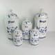 Mid Century Kitchen Storage Jars 1950s German Blue Onion Pattern Meissen Style