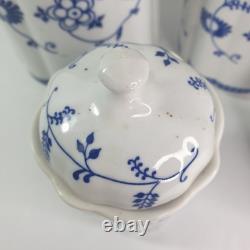 Mid Century Kitchen Storage Jars 1950s German Blue Onion Pattern Meissen Style