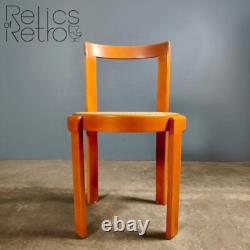 Mid Century Orange & Cane Dining Chair Vintage Retro MCM