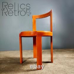 Mid Century Orange & Cane Dining Chair Vintage Retro MCM