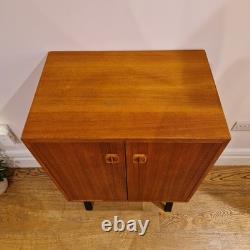 Mid-Century Teak Cabinet on Legs Scandinavian Style Vintage Storage Cupboard