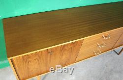 Mid Century Uniflex Sideboard, Long, Walnut, Vintage. Retro, Concertina Doors