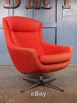 Mid Century Vintage 1960s 70s Swivel Egg Chair Parker Knoll G Plan Danish Retro
