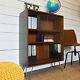 Mid Century Danish Style Teak Shelving Bookcase, Collectors Cabinet By Abbess