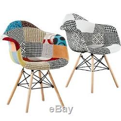 Moda TUB Patchwork Eiffel Dining Armchair Chair Retro Vintage Scandinavian Style