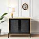 Modern Rattan Corner Cabinet Cupboard Bedside Table Side End Table Living Room